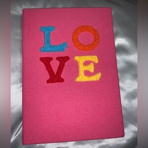 Colorful LOVE Canvas notebook / journal nwt